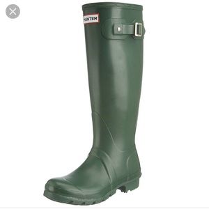 Hunter Tall Original Rain Boots (Green) (&liners)